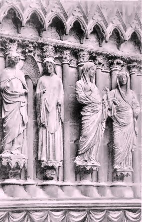 Reims : statues de la cathédrale.