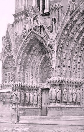 Reims : portail occidental de la cathédrale.