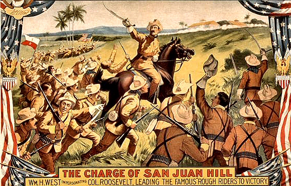 Théodore Roosevelt en Rough rider, à Cuba.