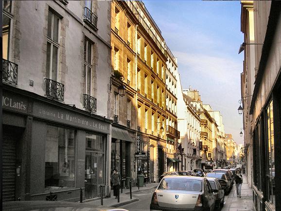 La rue Jacob,  Paris (6e).