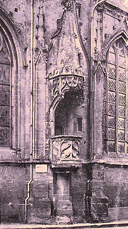 Saint-L : chaire de l'glise Notre-Dame.