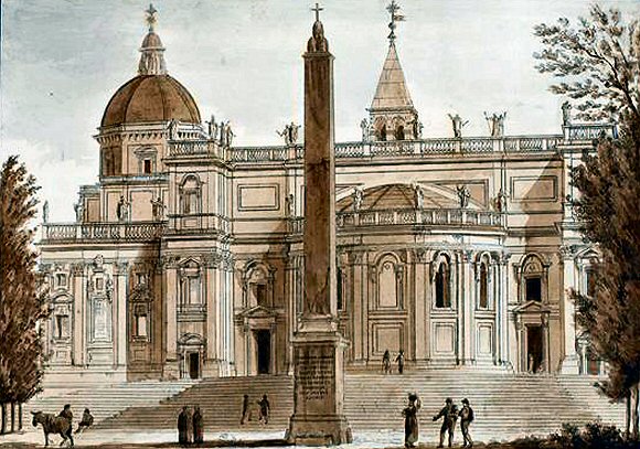 Rome : obélisque de Sainte Marie Majeure.