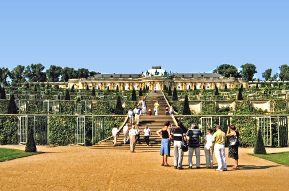 Potsdam : le palais de  Sans-Souci.