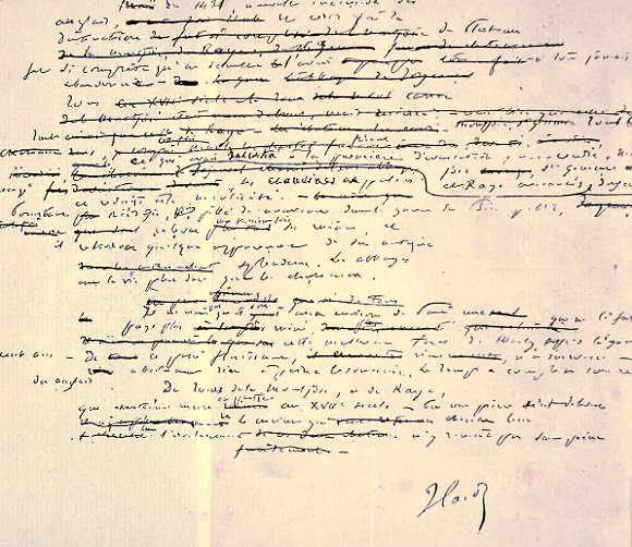 Page manuscrite de Victorien Sardou.