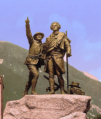 Statue de Saussure  Chamonix.