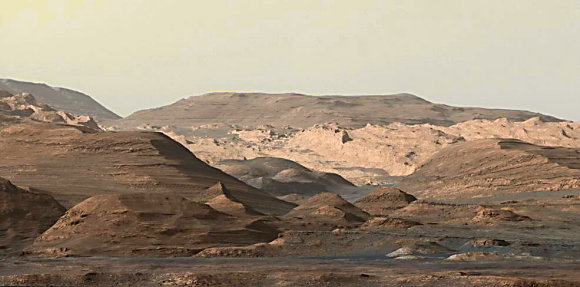 Mars : région du mont Sharp.