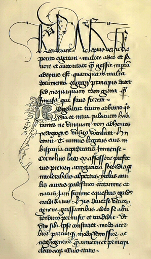 Manuscrit de Suétone.