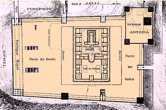 Plan du Temple d'Hérode.