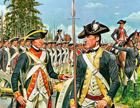 Uniformes américains en 1781.