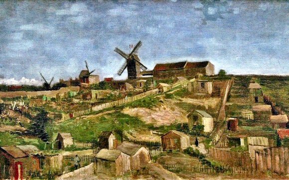 Van Gogh : les carrires et les moulins de Montmartre.