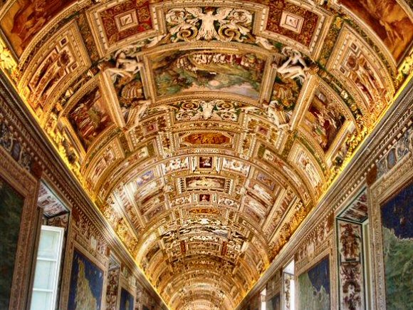 Vatican : Plafond d'un musée.