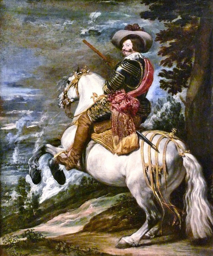Velazquez : portrait questre du comte-duc d'Olivares.
