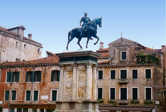 Venise : la staue de Colleoni, par Verocchio