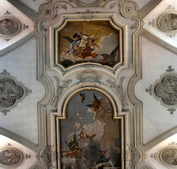 Venise : plafond de l'église des Jésuates.