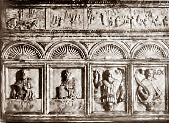 Venise : sculptures de l'église San Francesco della Vigna.
