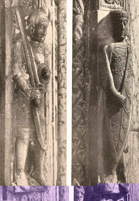 Roland et Olivier (hauts-reliefs de la cathédrale de Vérone).