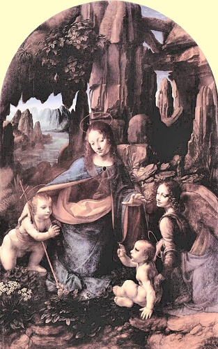 Vinci : la Vierge aux Rochers.