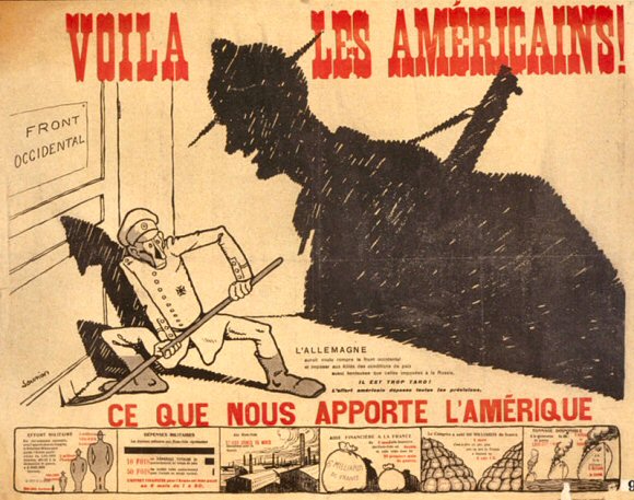 Affiche de 1917 : Voil les Amricains.