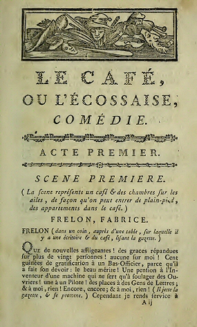 Voltaire : l'Ecossaise (page 1).