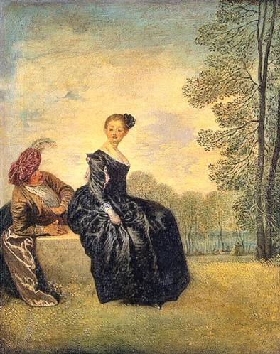 La Boudeuse, par Watteau.