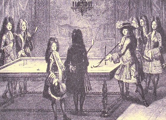 Louis XIV jouant au billard.