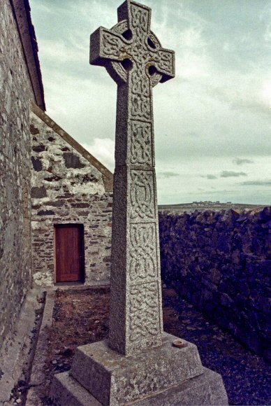 Ile Lewis (Hebrides) : une croix celtique.