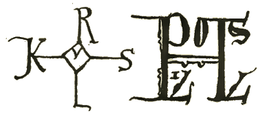 Monogrammes de Charlemagne et de Louis VII.