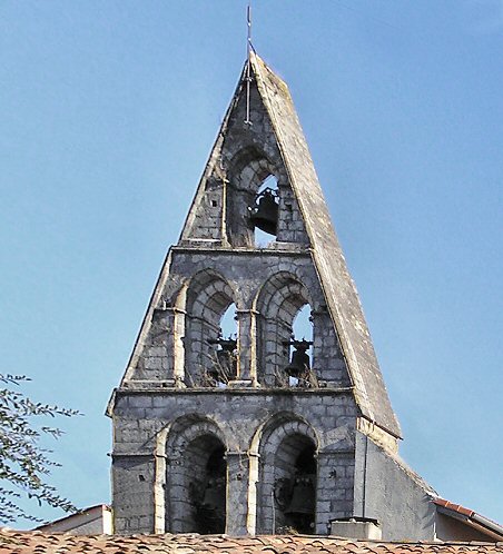 Photo du clocher de Boussens.