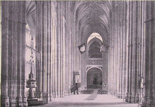 Intérieur de la cathédrale de Canterbury.