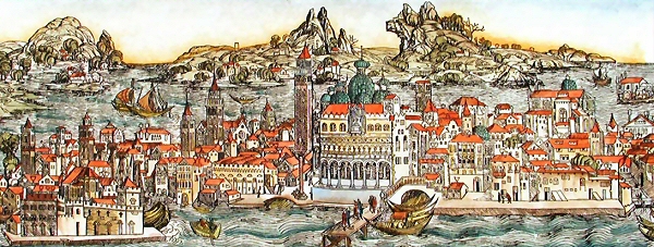 Vue de Venise en 1493.