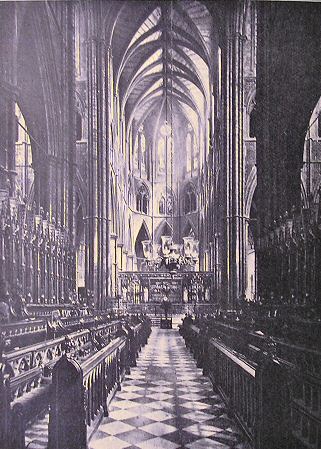 Choeur de l'Abbaye de Westminster.