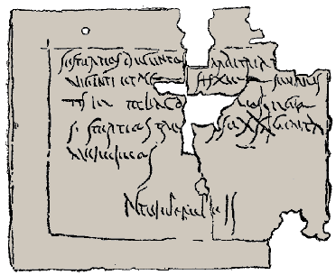 L'écriture cursive romaine.