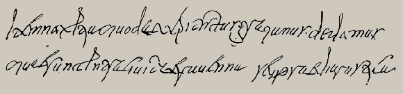 L'écriture cursive romaine.