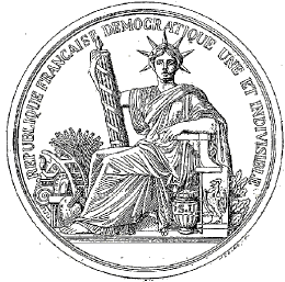 Sceau de la France en 1848.