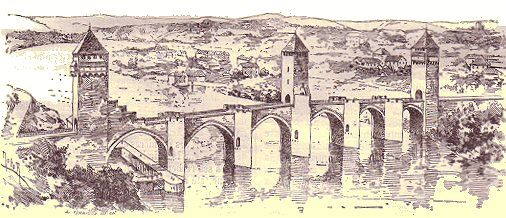 Cahors : pont Valentr.